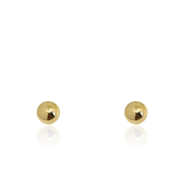 Aros Abridores Bolitas Oro 18K