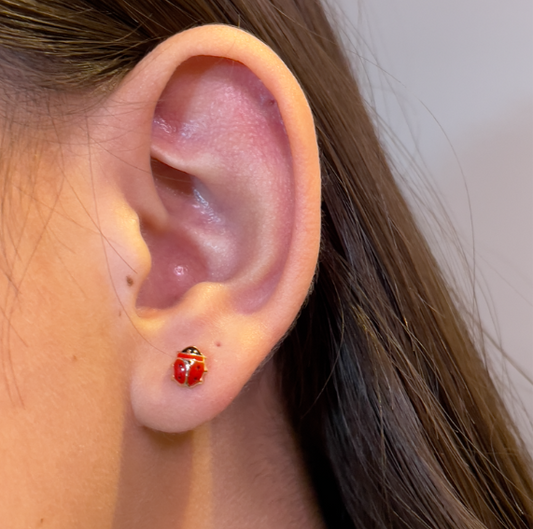 Aros Chinitas Oro 14K