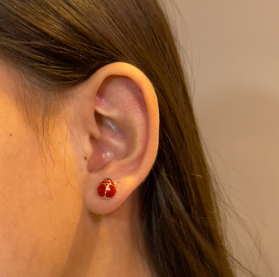 Aros Chinitas Oro 14K