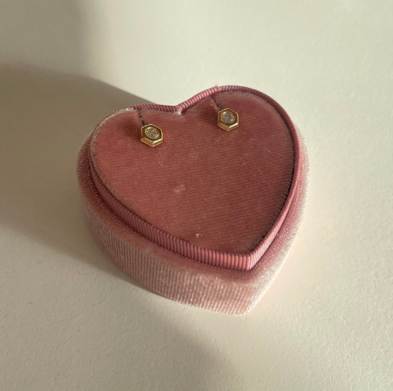 Aros Hexagonal Oro 18K