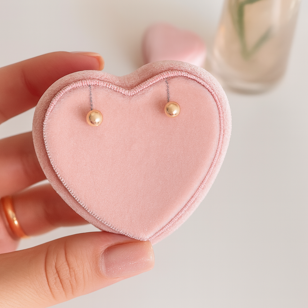 Aros Bolitas Oro 14K