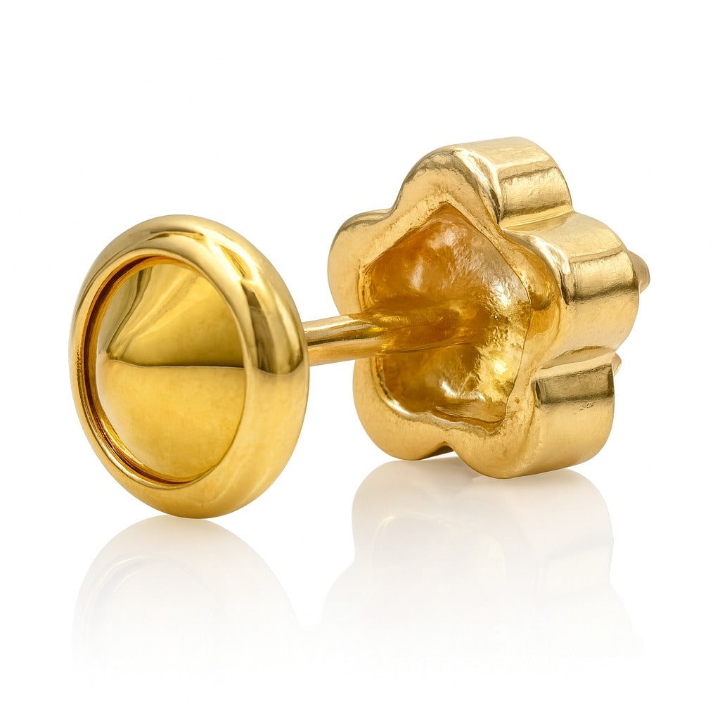 Aros Abridores Flor Perla 6 Mm