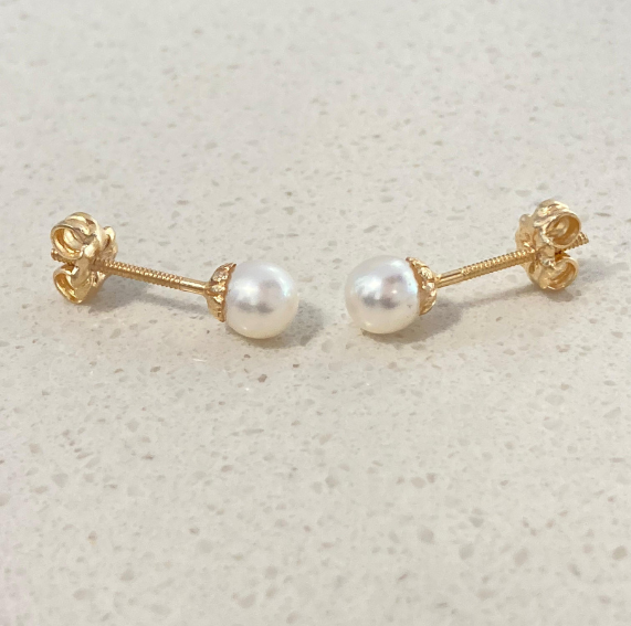 Aros Perla Cultivada Oro 18K