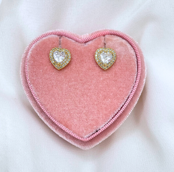 Aros Corazón Con Circones 10 Mm