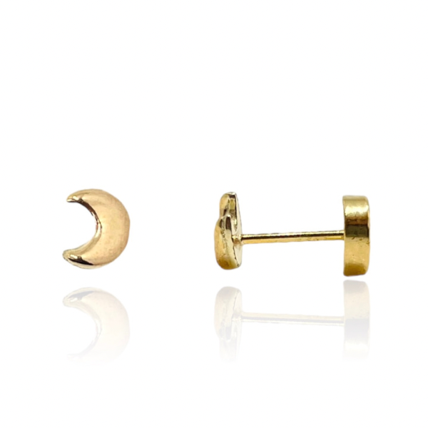 Aros Luna Oro 14K