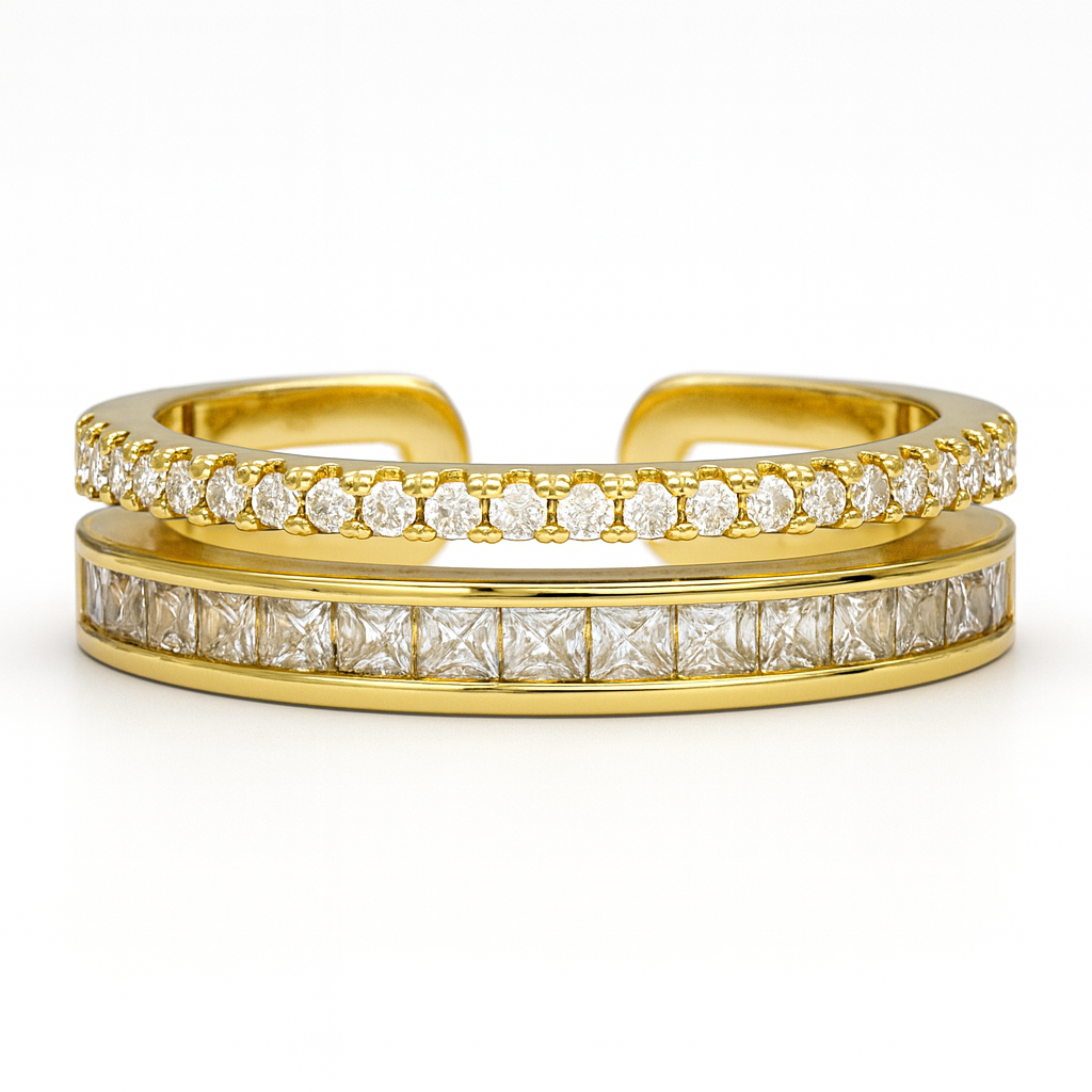 Anillo Duo Glam Ajustable