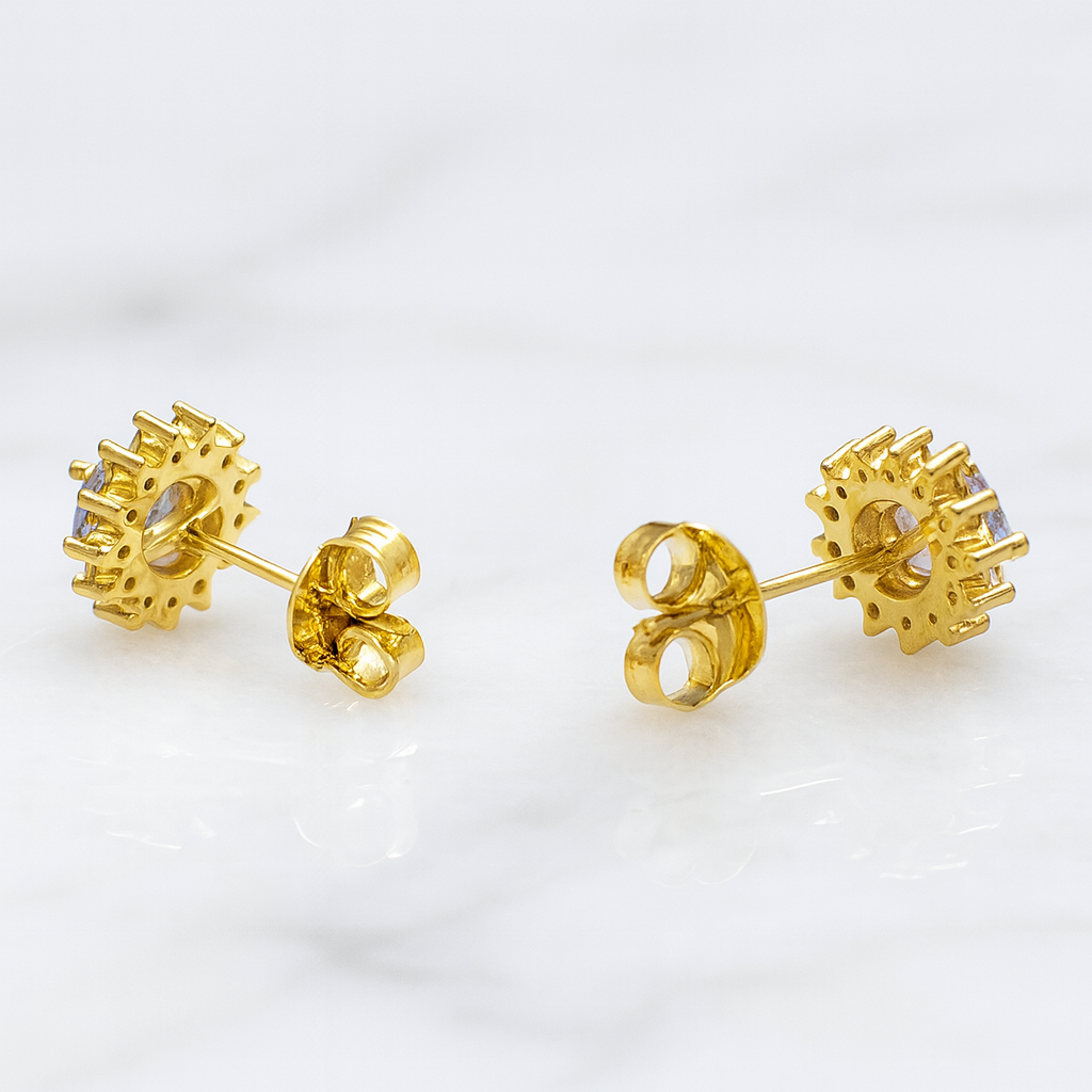 Aros Flor Amatista 10 Mm