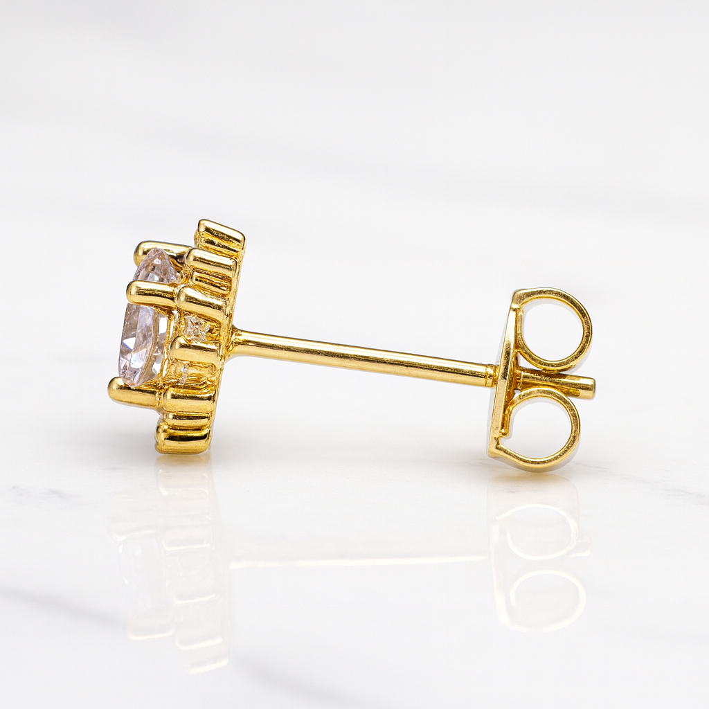 Aros Flor Amatista 10 Mm