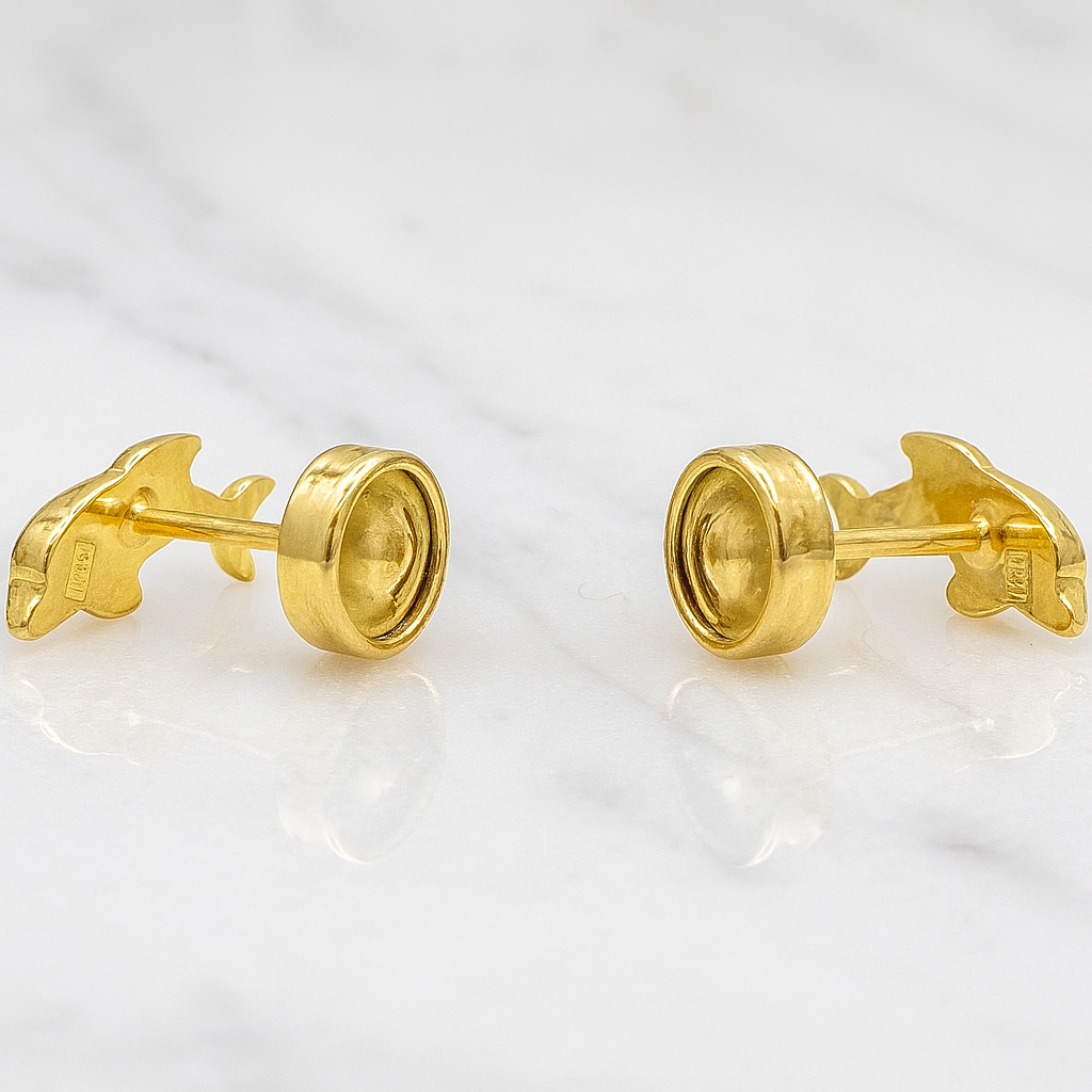 Aros Abridores Delfín Oro 18K