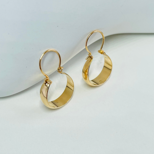 Aros Bote Cóncavo Oro 18K