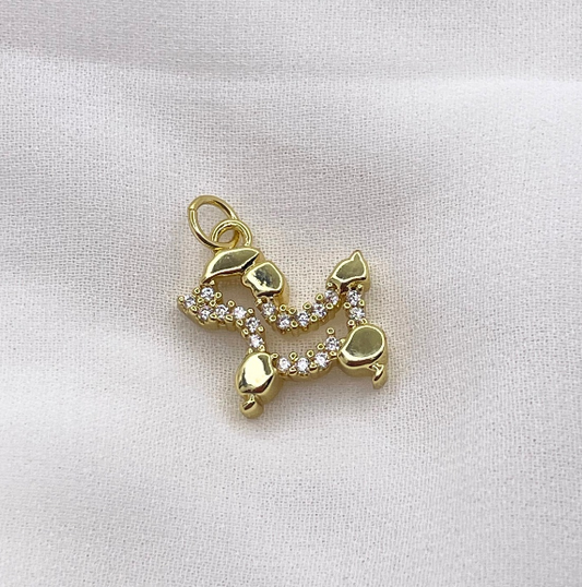 Colgante Silueta de Perro 16 mm