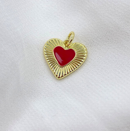 Colgante Corazón Rojo 13 mm