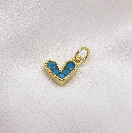 Colgantes Corazón con Piedras 12 mm