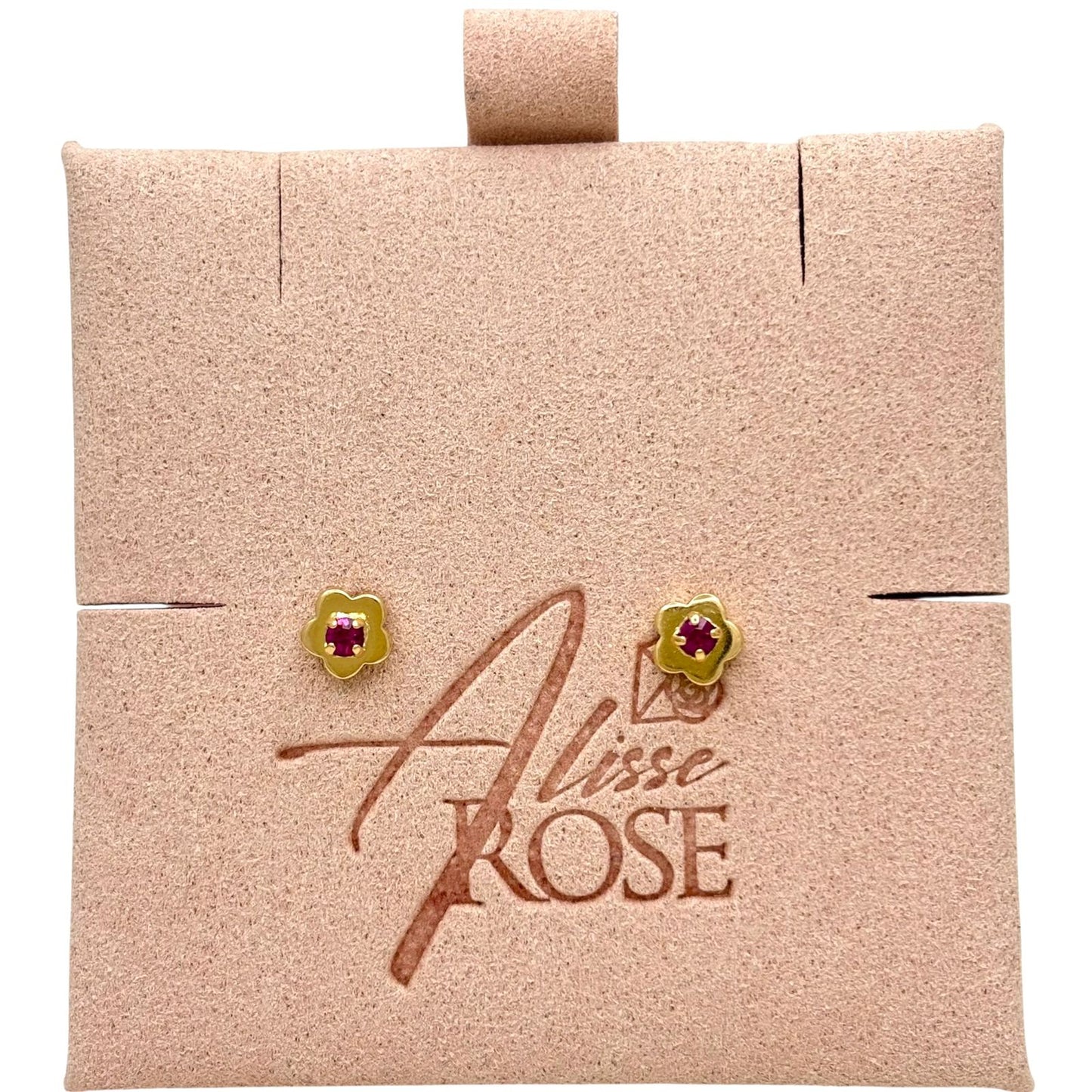 Aros Abridores Flor Rubí 6 Mm