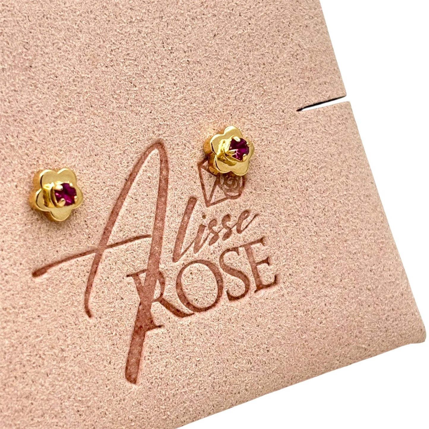 Aros Abridores Flor Rubí 6 Mm