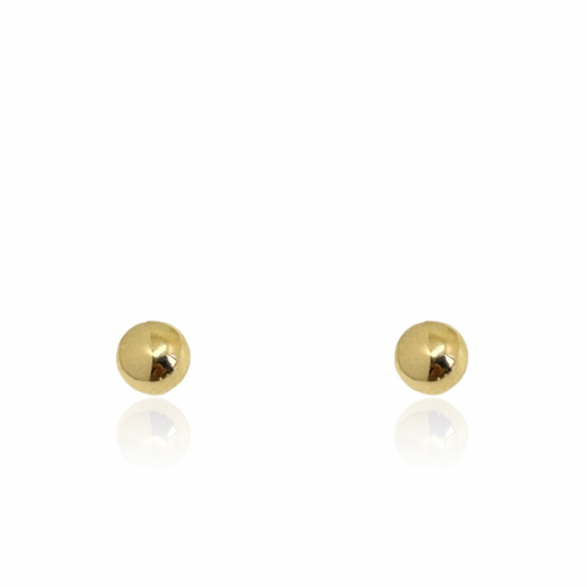 Aros Abridores Bolitas Oro 18K