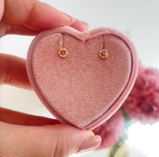 Aros Flor Oro  Rosa Francia 14K