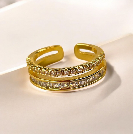 Anillo Duo Glam Ajustable