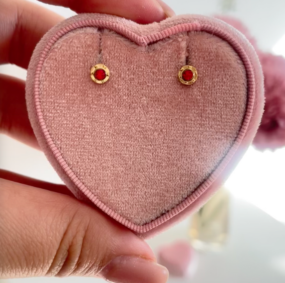 Aros Flor Oro Rojo 14K