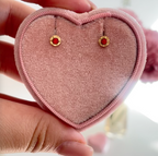 Aros Flor Oro Rojo 14K