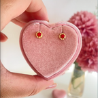 Aros Flor Oro Rojo 14K