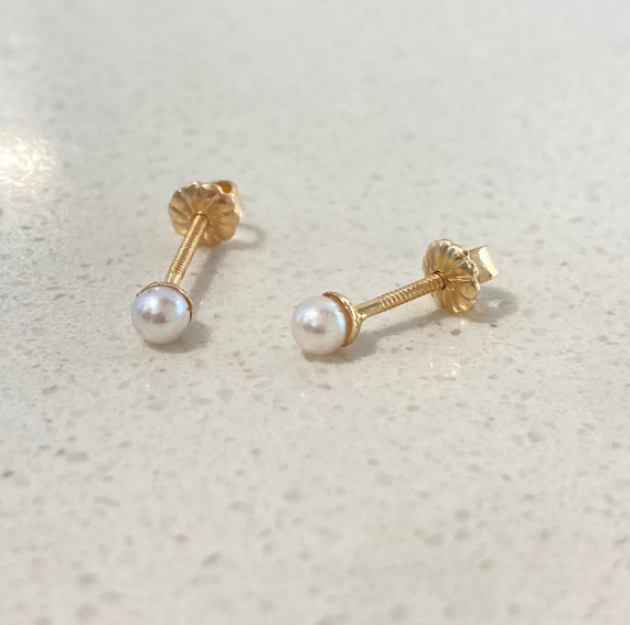 Aros Perla Cultivada Oro 18K