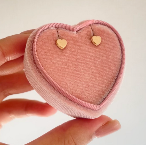 Aros Corazón Oro 14K