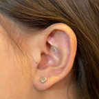 Aros Corazón Oro 14K