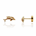 Aros Delfín Oro 14K