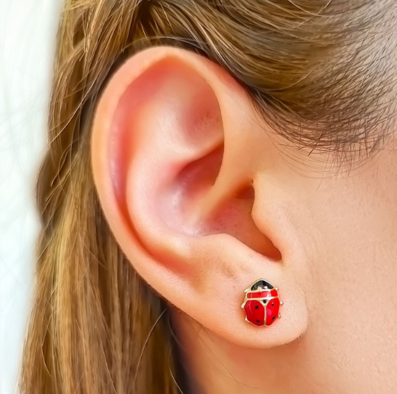 Aros Chinitas Oro 14K