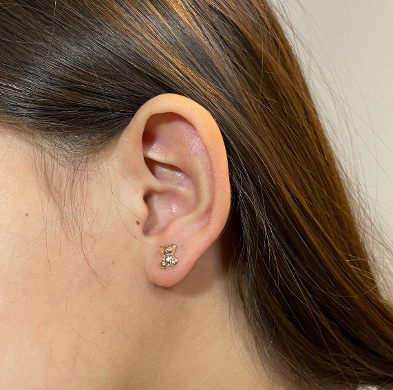 Aros Ositos Oro 14K