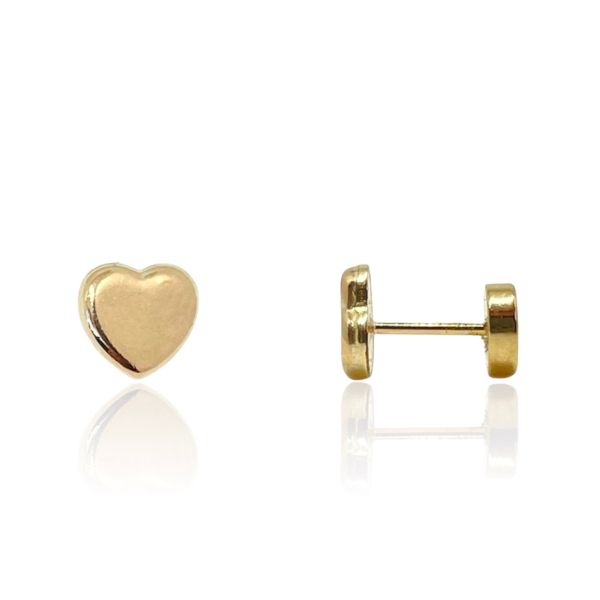 Aros Corazón Oro 14K