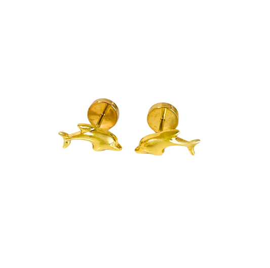 Aros Delfin Oro 18K