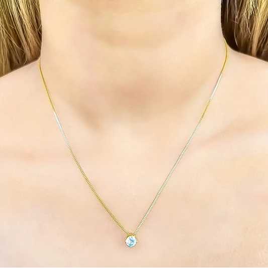 Collar Punto de Luz Oro Laminado 18 K