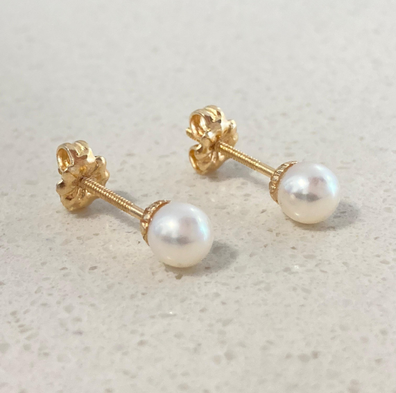 Aros Perla Cultivada Oro 18K