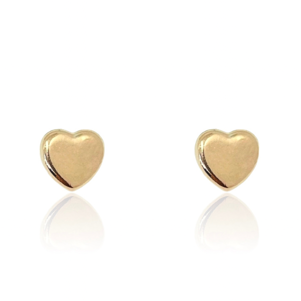 Aros Corazón Oro 14K