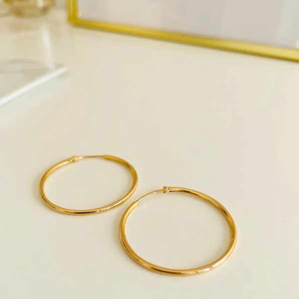 Aros Argolla Circular Oro 18K