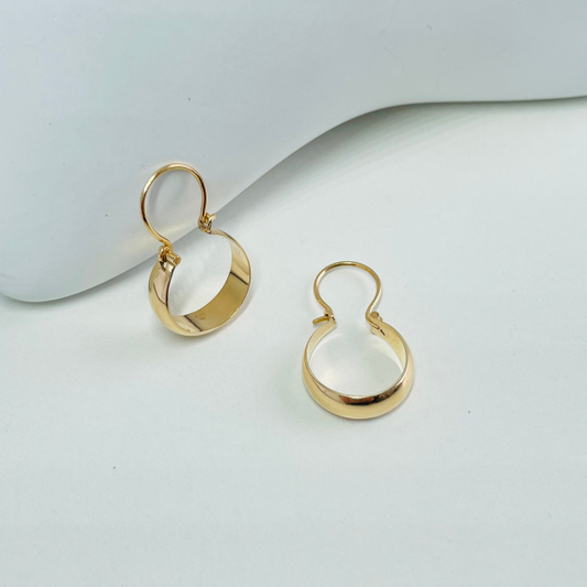 Aros Bote Cóncavo Oro 18K