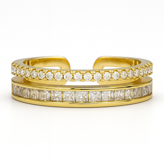 Anillo Duo Glam Ajustable