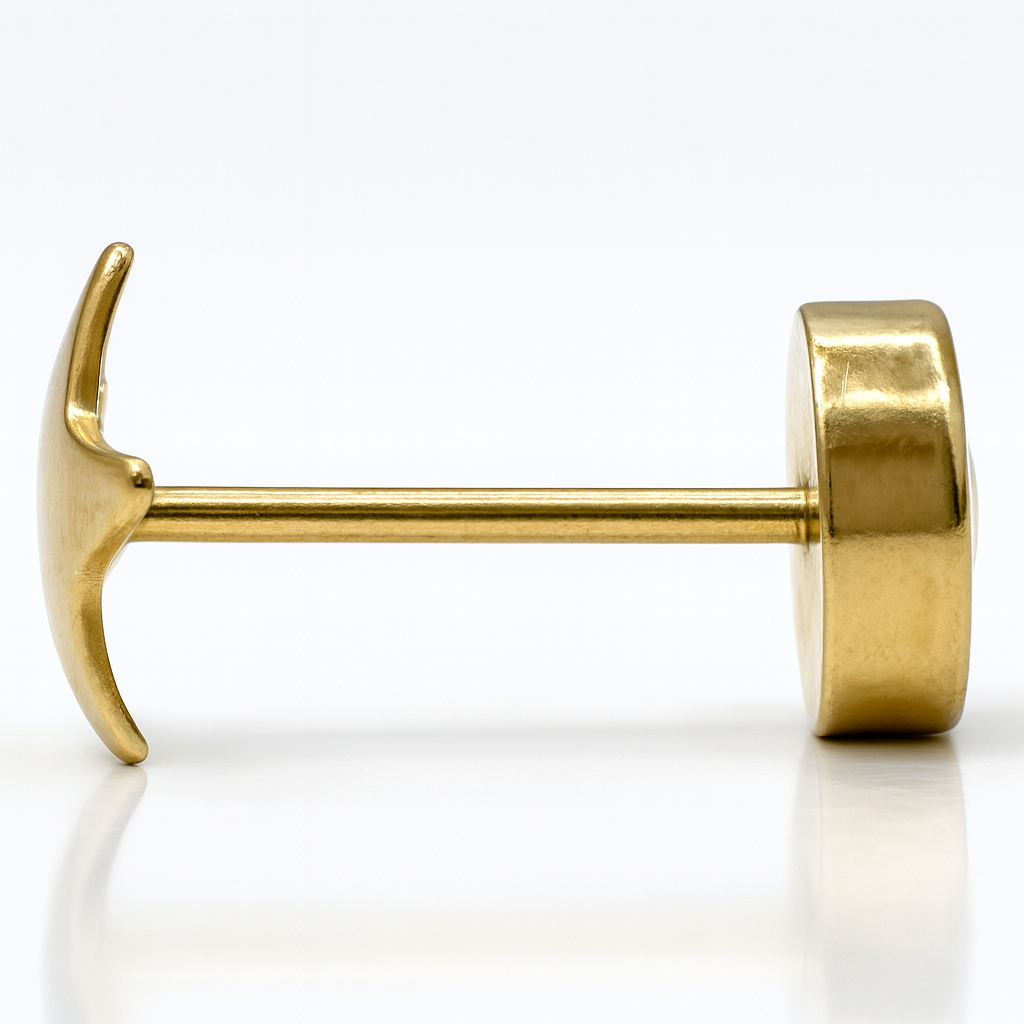 Aros Estrella Lisa Oro 18K