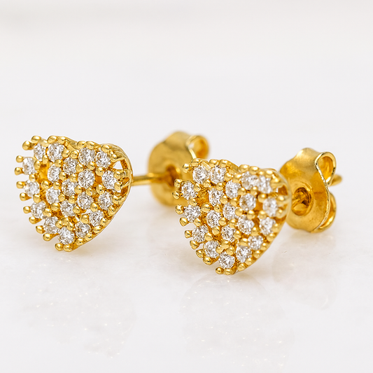 Aros Corazón con Circones 8 mm