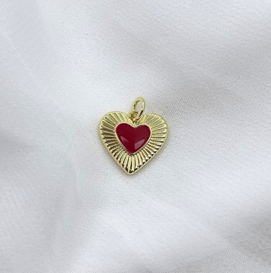 Colgante Corazón Rojo 13 mm