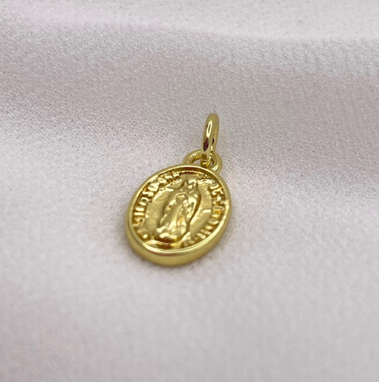Colgante Virgen de Bebe 14 mm