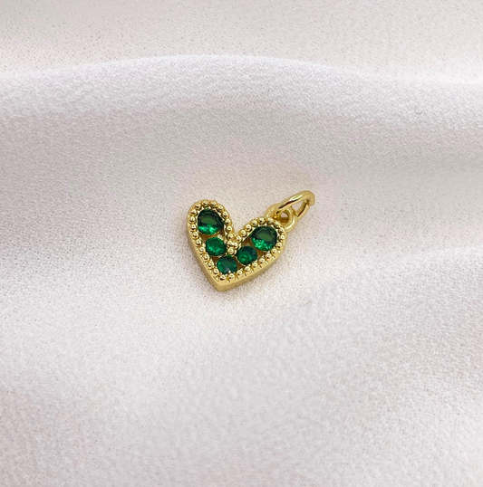 Colgantes Corazón con Piedras 12 mm