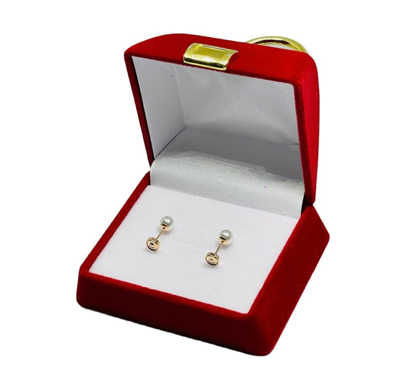 Aros Perlas Oro 14K