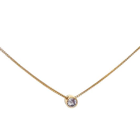 Collar Punto de Luz Oro Laminado 18 K