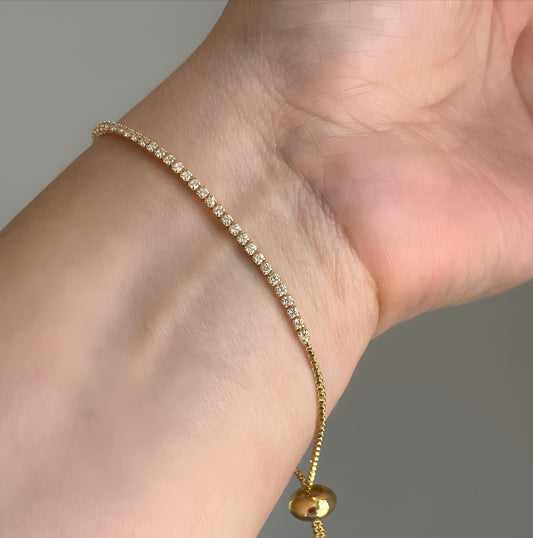Pulsera Tennis con Circones Ajustable