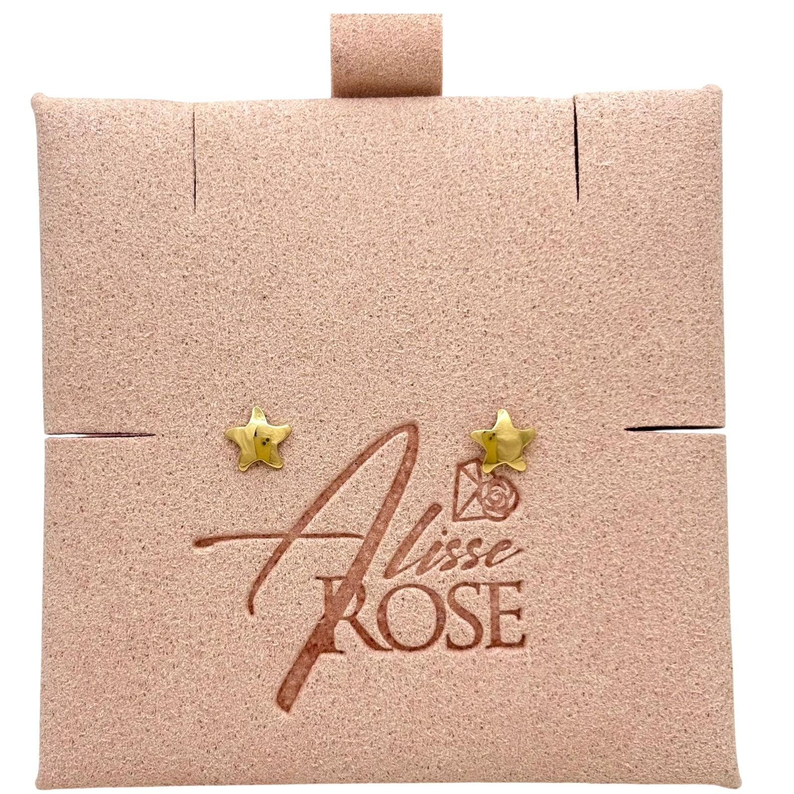 Aros Estrella Lisa Oro 18K